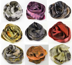 Natural Plant-dyed Silk Scarves by Ayn Hanna