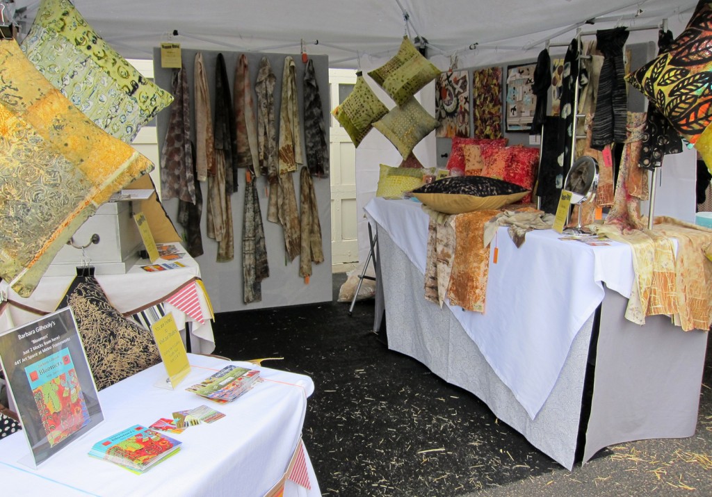 My "Hanna-Dyed" booth at the Spring HorseShoe Market in Denver.