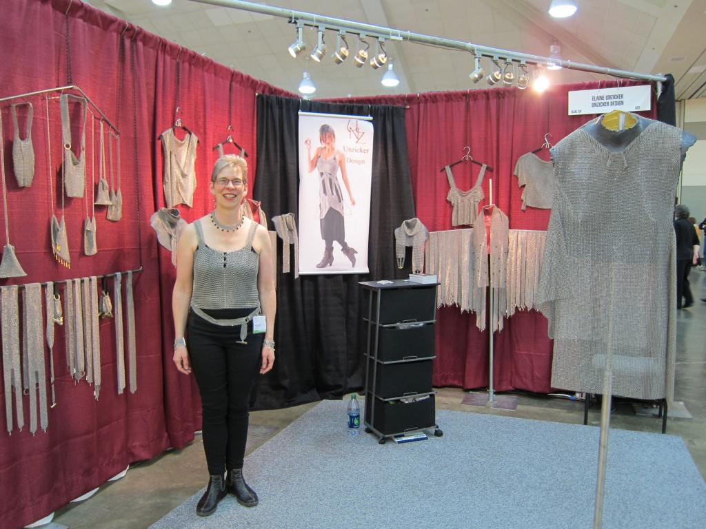 One of my artist neighbors, Elaine Unzicker in her booth at the ACC Show