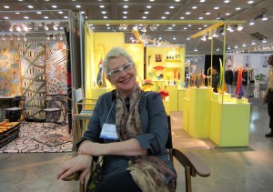 Barbara, ready to help greet the wholesale buyers on day 1 of the show