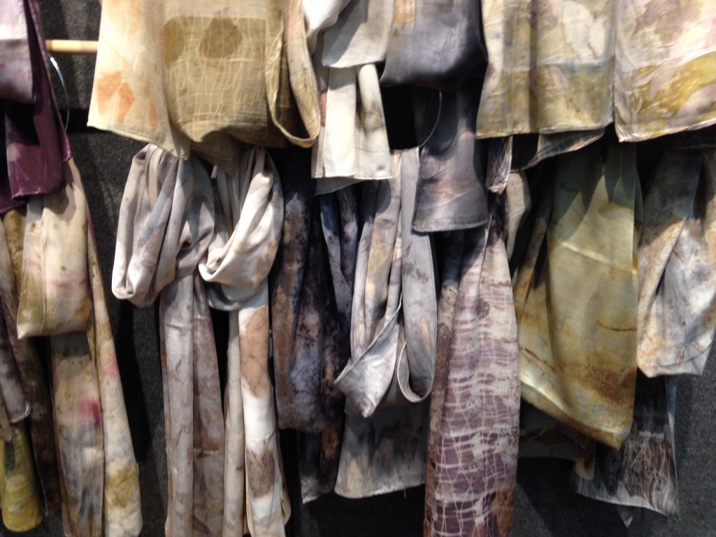 My eco-dyed scarves were a big hit at the show.